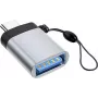 Adaptador de cable Microconnect USB3.0ACFB-KEY USB C USB A negro, plata