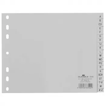 Índice alfabético Durable 6500 gris