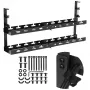 Organizador de cables para escritorio MACLEAN MC-102 – bandeja bajo la mesa de dos niveles, carga máx. 5 kg, longitud máxima 728 mm, negro
