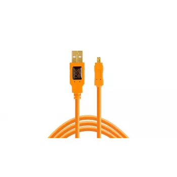 Tether Tools CU8015-ORG – 4,6 m – USB A – Mini-USB B – USB 2.0 – naranja