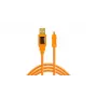 Tether Tools CU8015-ORG – 4,6 m – USB A – Mini-USB B – USB 2.0 – naranja