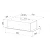Campana extractora integrable bajo armario MAAN Ares M 60 570 m3/h, negro
