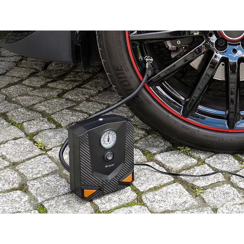 Bomba de aire portátil TRACER RES-03ML 12V 150 PSI — inflador de neumáticos de coche, alimentación 12 V
