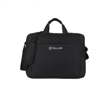 Funda para portátil Tellur TLL611312 para portátiles de 15,6 pulgadas, Cozy negro, compartimento acolchado, bolsillos con cremallera