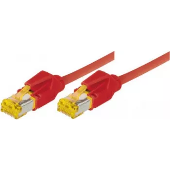 Tecline Premium - cable de parcheo - RJ-45 (M) a RJ-45 (M) - 50 cm - SFTP, PiMF - cable Cat.7 (cable) / CAT 6a (puertos) - apantallado, libre de halógenos, protección de lengüeta - rojo (70700R)