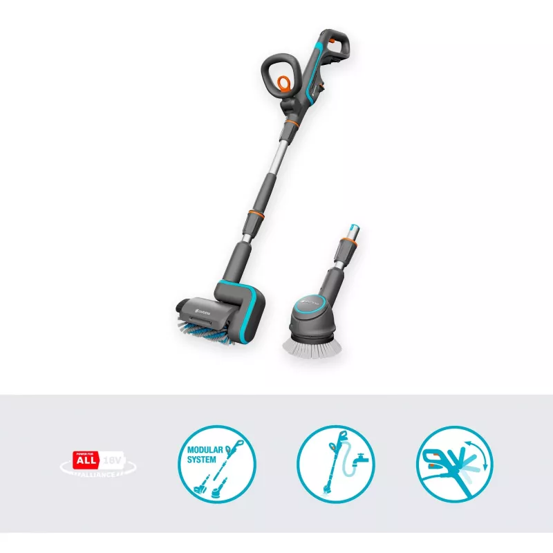 Limpiador eléctrico de terrazas GARDENA 14842-55 18V batería diseño ligero