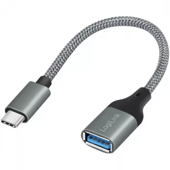 LogiLink adaptador USB 3.2 Gen1 Type-C C/M a USB-A/F OTG aluminio 0,15 m
