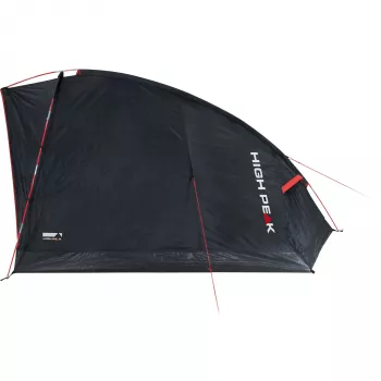 Tienda de campaña High Peak Minitramp 2 ligera negra/roja — tienda de campaña compacta para 2 personas