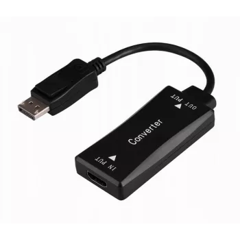 Adaptador de cable de vídeo GEMBIRD A-HDMIF30-DPM-01 HDMI Tipo A a DisplayPort 0,15 m negro