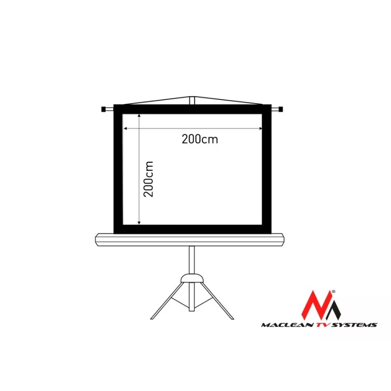 Pantalla de proyección con trípode Maclean MC-680 112 1:1 200x200