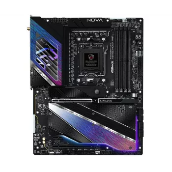 Placa base ASRock X870 NOVA WIFI — AMD X870, zócalo AM5, ATX, 4× DIMM DDR5, 256 GB, Wi-Fi 7, 2,5 GbE