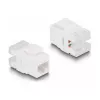 DeLOCK Keystone LSA set RJ45 RJ11 Cat.6 negro soporte con clip