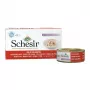 SCHESIR filetes de pollo con pato en caldo - alimento húmedo para gatos - 6x50g