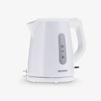 Hervidor eléctrico SEVERIN 1 L 2200 W blanco — inalámbrico, base de 360°, resistencia oculta