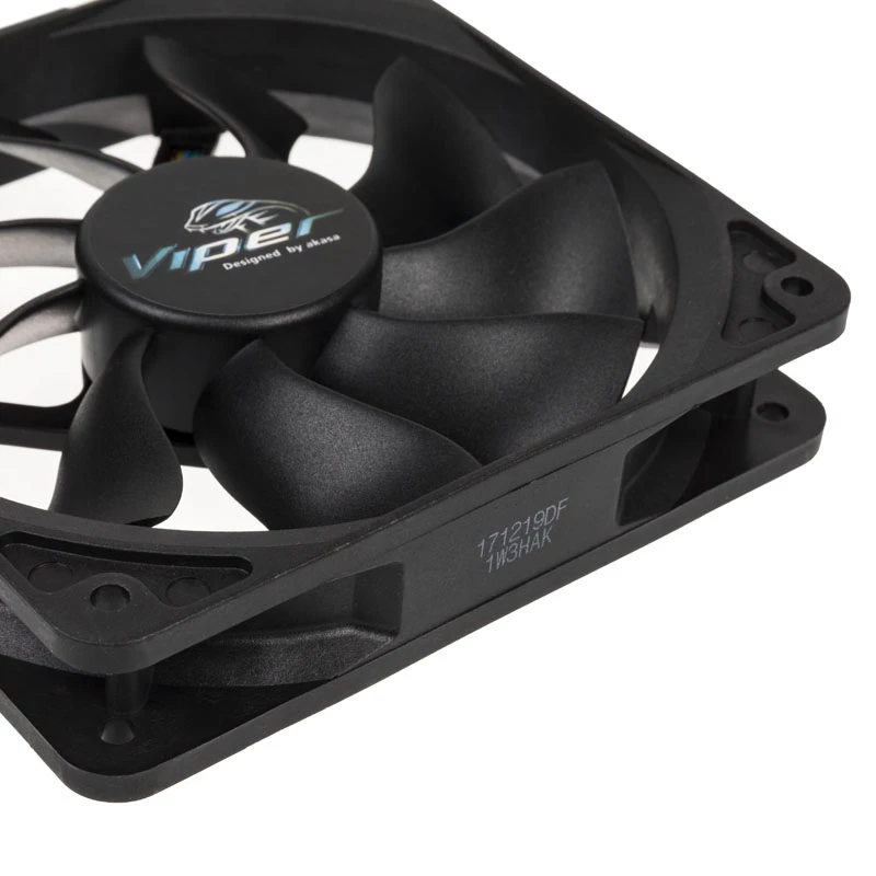 Ventilador de caja AKASA Viper 120 mm - Negro