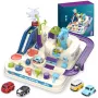 Set de pista de carreras de juguete Extralink TOYS — set de coche inteligente, piezas de pista modulares, vehículos a pilas