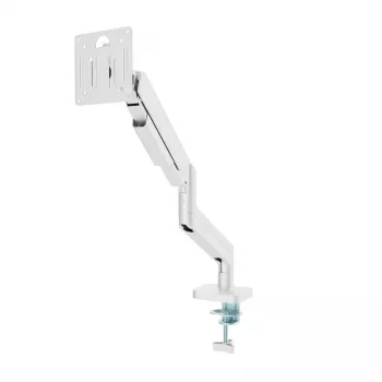Soporte para monitor Gembird MA-DA1-04-W con pinza para pantallas de 17–32 pulgadas, VESA 75x75–100x100, carga máx. 10 kg, blanco