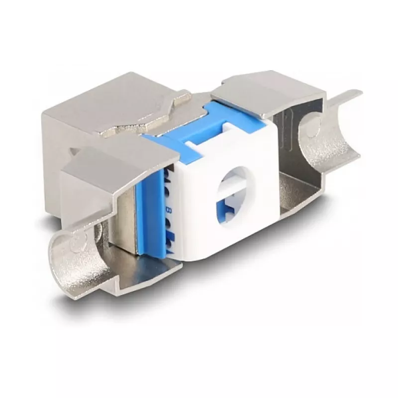 Módulo Keystone DeLOCK RJ45 conector hembra a LSA Cat.8.1 sin herramientas plano metálico