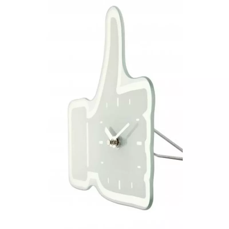 Reloj NeXtime 5185wi Mini Thumbs Up, 20,5x21 cm, pared, blanco/plata