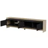 Mueble RTV Cama PORTO 3D 190x38x50 roble/negro