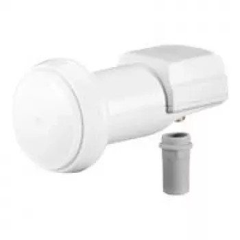 Wentronic Goobay LNB universal single, blanco-gris - LNB digital para SAT (DVB-S2) para 1 usuario (recepción 4K/HDTV/3D) (67269)