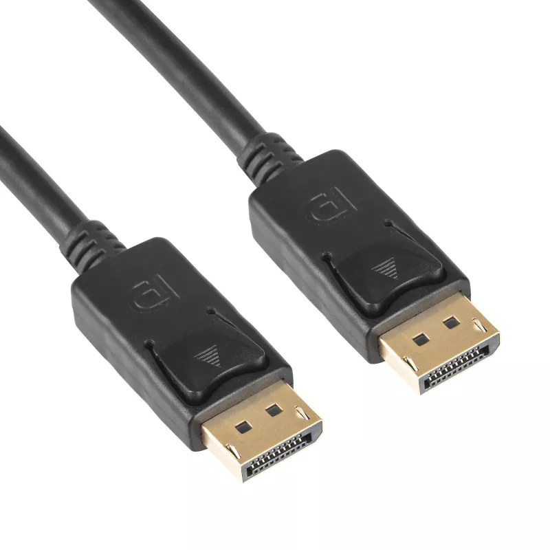 Cable DisplayPort Akyga AK-AV-10, conector/conector, conectores dorados, 1,8 m, negro