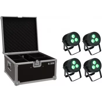 Set LED PAR EUROLITE 20000846 — 4 focos, cada uno 3×8W QCL Spot