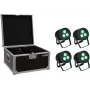 Set LED PAR EUROLITE 20000846 — 4 focos, cada uno 3×8W QCL Spot