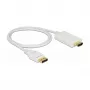 Adaptador de cable de vídeo DeLOCK 83817 1 m DisplayPort HDMI blanco