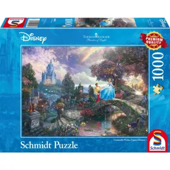 Schmidt Spiele 59472 Thomas Kinkade: Disney La Cenicienta puzzle, 1000 piezas, 69,3 x 49,3 cm, dibujos animados