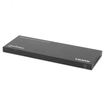 Splitter HDMI Manhattan 4K@60Hz 8 puertos con downscaling, distribuye una señal de entrada HDMI a ocho salidas HDMI (1x8), 18G, conmutador EDID para downscaling, Negro