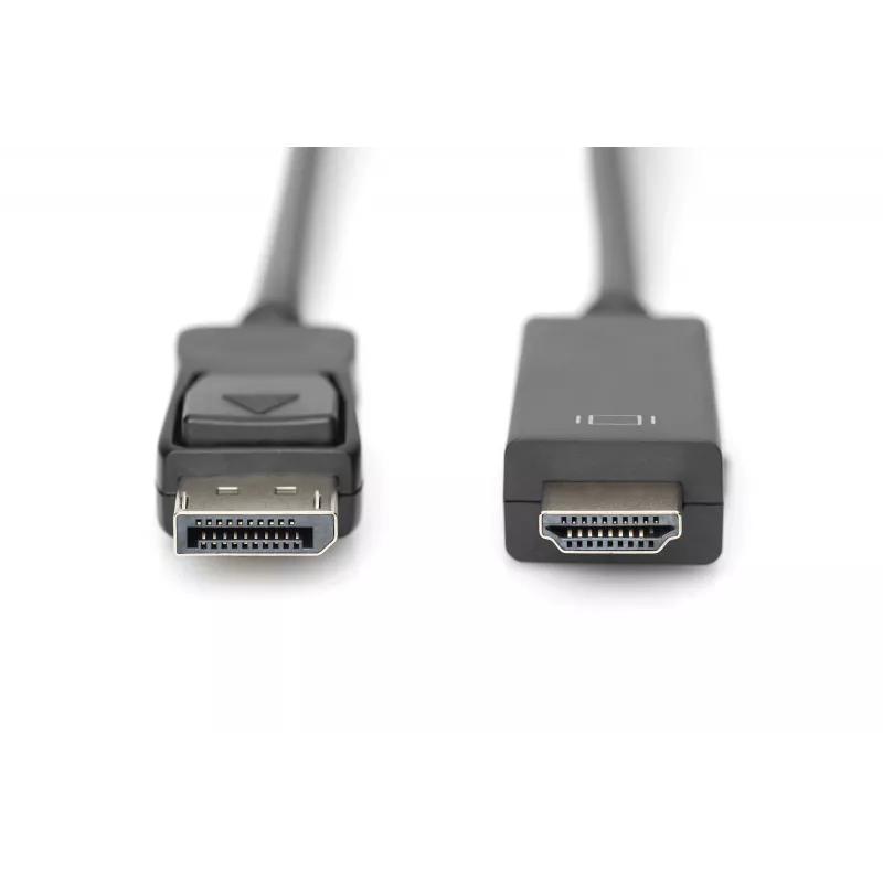 Cable adaptador DisplayPort 1.2 con bloqueo 4K 60Hz UHD Type DP/HDMI A M/M negro 2 m