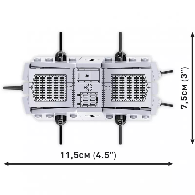 Set de construcción COBI Sturmpanzerwagen A7V — 119 piezas, recomendado a partir de 5 años, plata