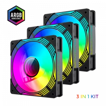 Gamemax | Ventilador de caja | KF300 BK | Negro