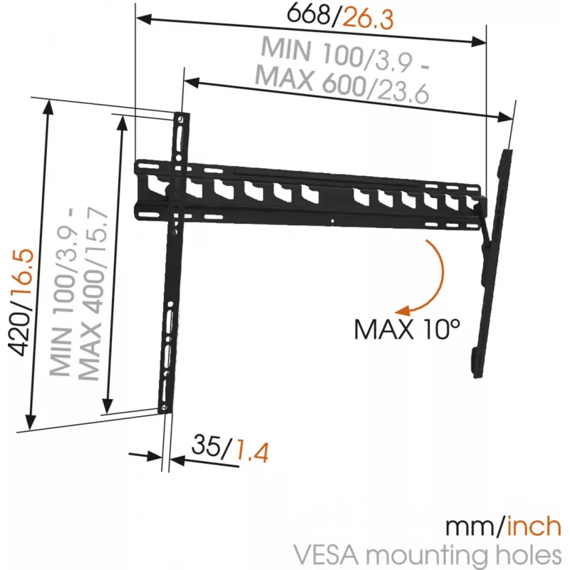Vogels MA4010-A1 TILT soporte de pared 40-65