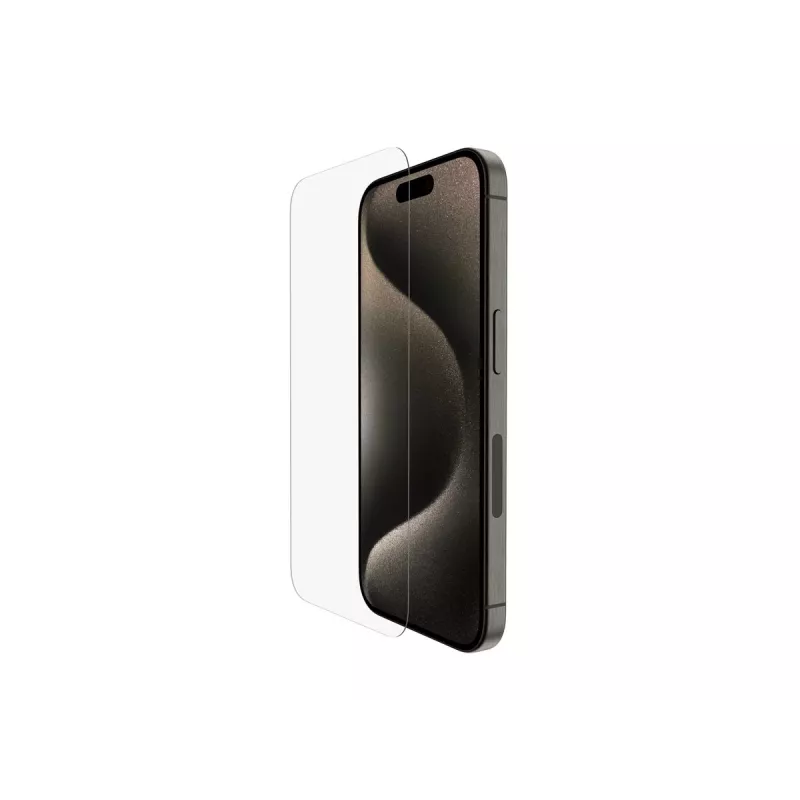 Belkin | ScreenForce Pro | UltraGlass2 protección de pantalla antimicrobiana | Apple | Para iPhone 15 Pro | Vidrio | Transparente | Protección de pantalla transparente