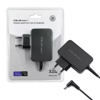 Fuente de alimentación Qoltec 51032 45W para interiores negra para portátiles