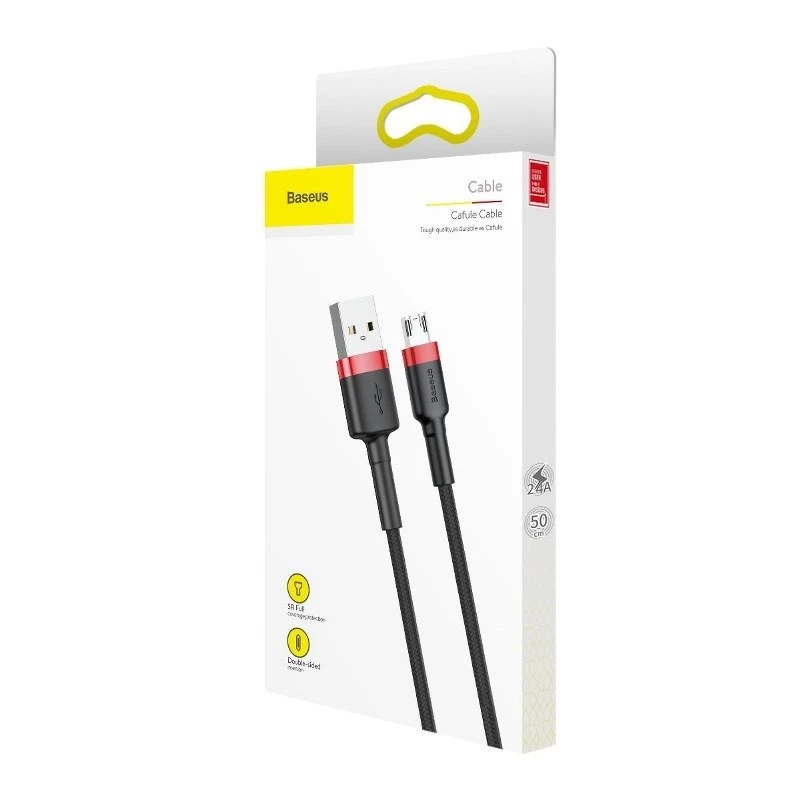 Cable Micro-USB Baseus Cafule 1,5A 2m (rojo y negro)