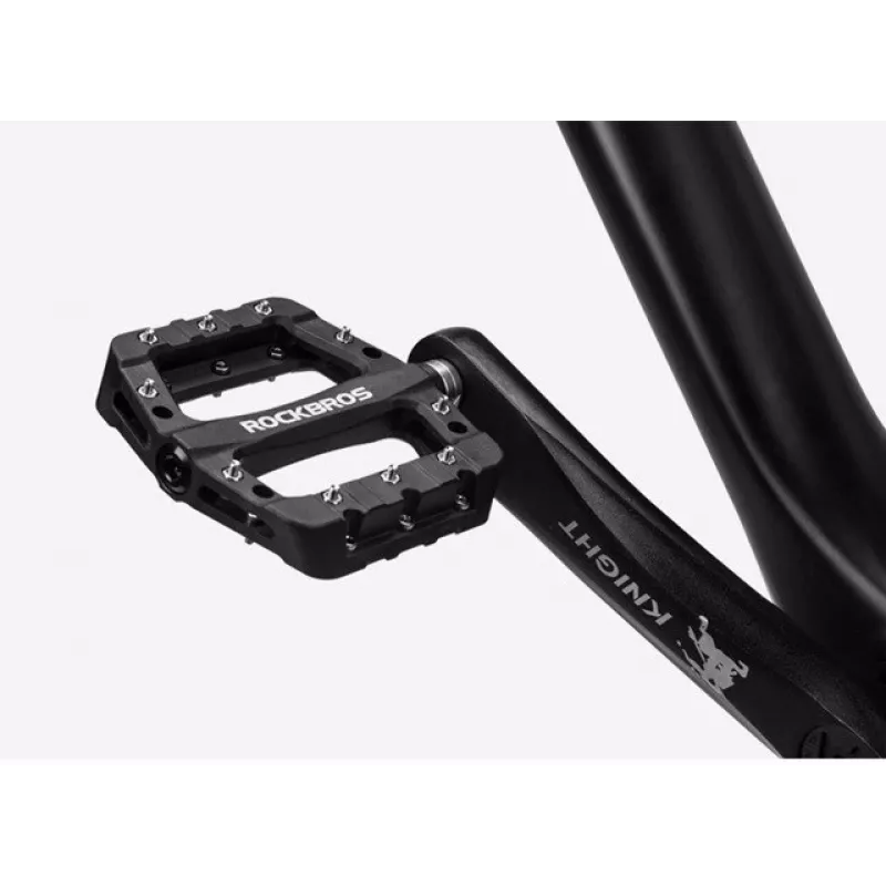 Rockbros 2017-12CBK Juego de pedales de bicicleta de nailon - Negro