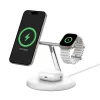Belkin BoostCharge Pro 3 en 1 estación de carga inalámbrica con Qi2, blanco (WIZ023VFWH)