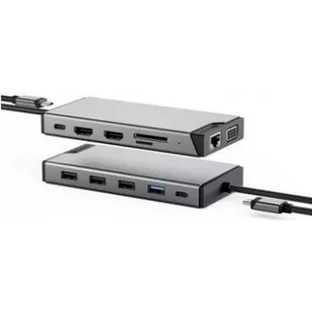 Docking station ALOGIC DUCDDV3V2 USB-C 12 en 1 Triple Display con Power Delivery y conectividad multipuerto