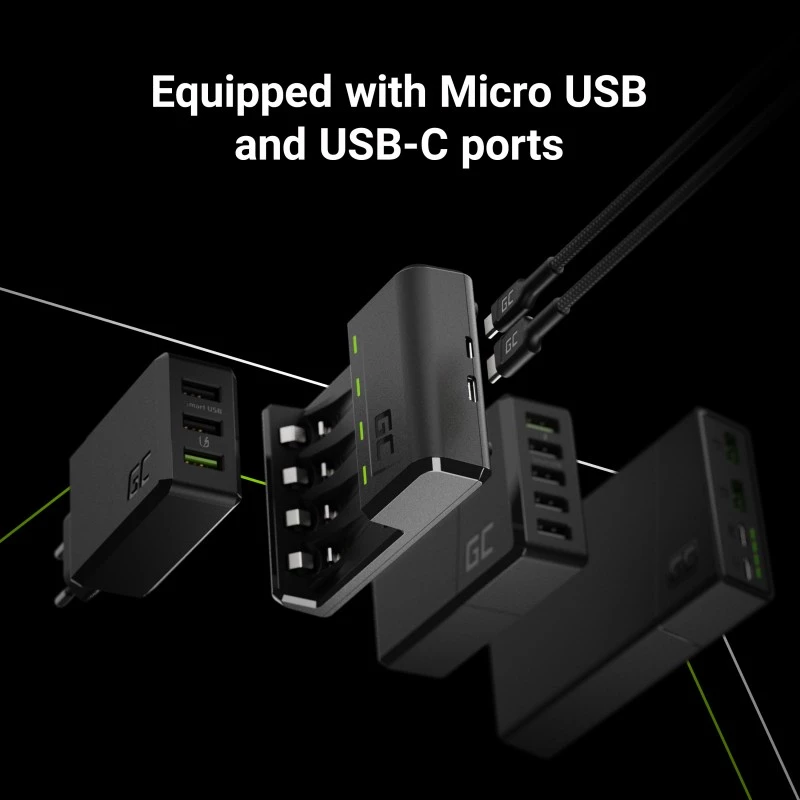 Cargador universal de pilas USB Green Cell GRSETGC02