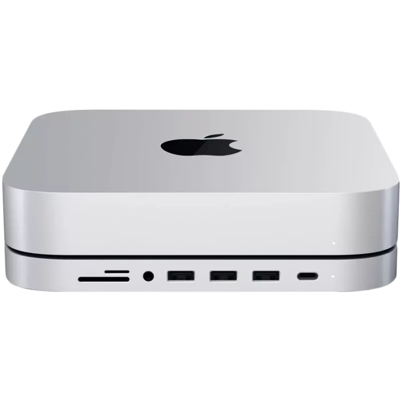 Satechi soporte y hub de aluminio USB Type-C para Apple Mac mini (plata)