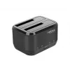 Base de acoplamiento para discos duros 2,5/3,5 USB 3.0 Natec Kangaroo Dual, función de clonación, fuente de alimentación
