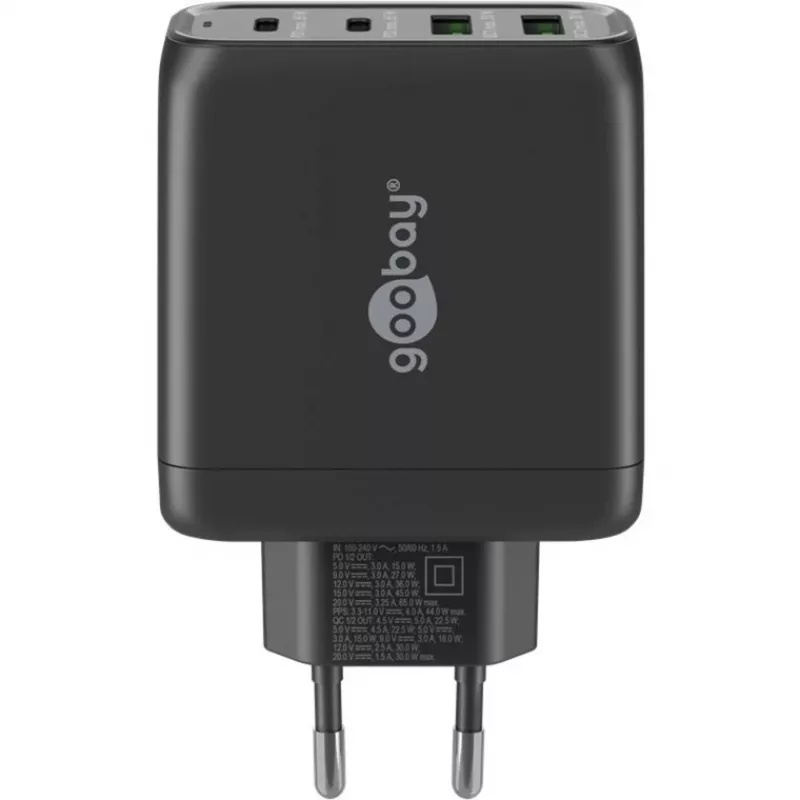Goobay 64817 Cargador para dispositivos móviles auriculares - smartphone - tablet negro carga rápida AC interior (64817)