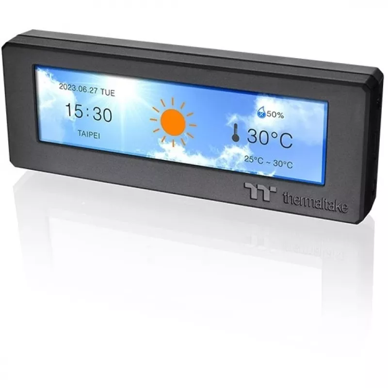 Kit de pantalla LCD Thermaltake de 3,9 pulgadas negro para la serie Tower 300 y Ceres 330 Hydrangea Blue