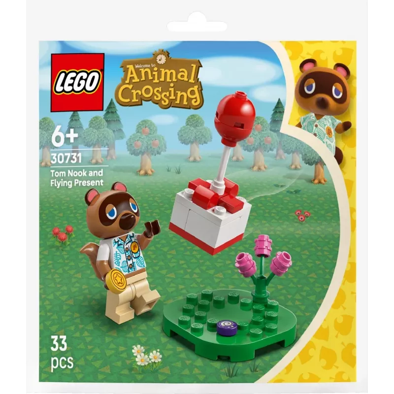 30731 Animal Crossing Tom Nook y regalo globo, juguete de construcción Polybag