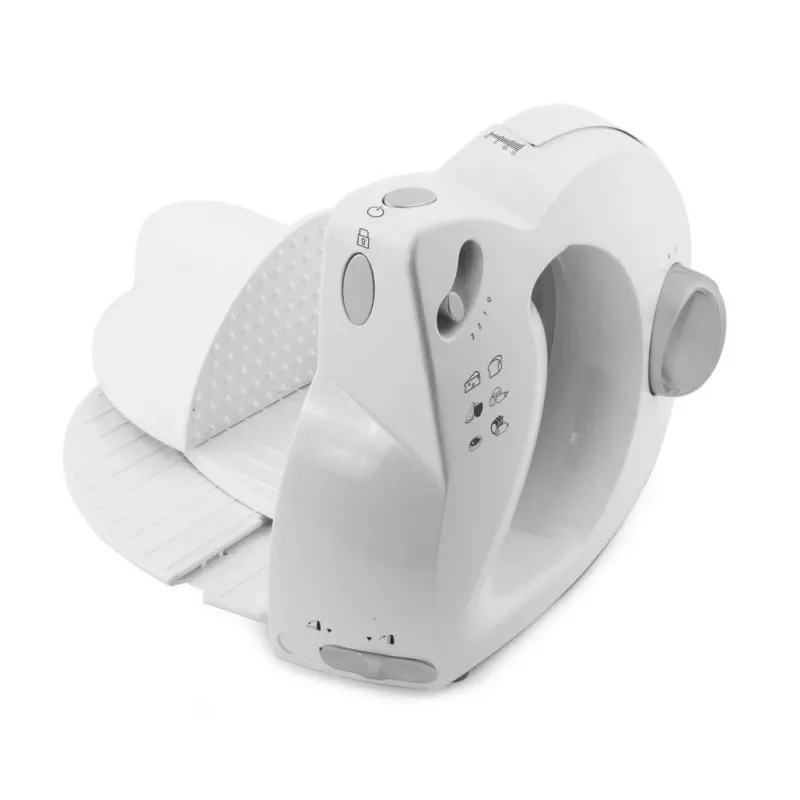 Cortadora eléctrica universal ESPERANZA EKM017W — 150 W, cuchilla de acero inoxidable de 17 cm, grosor de corte máximo 15 mm, color acero inoxidable, carcasa de plástico