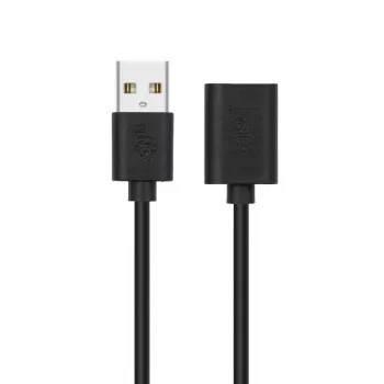 Cable alargador USB AM-AF 1,8 m negro