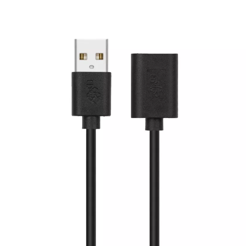 Cable alargador USB AM-AF 1,8 m negro